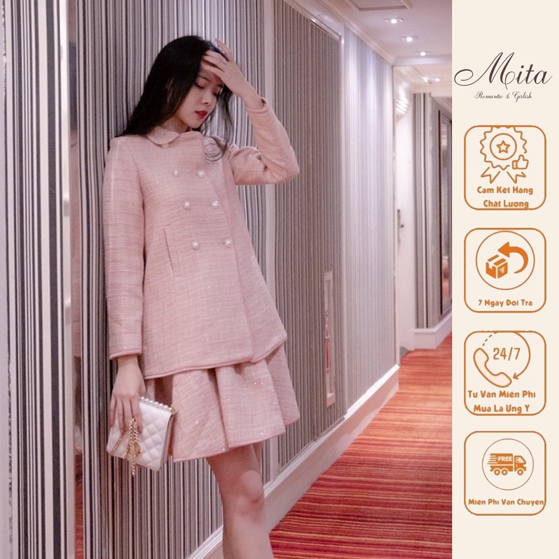 Mita Boutique - Chân Váy Xoè Dạ Tweed CAROL - SP001948