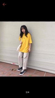 💋Áo Thun Tay Lỡ Hoa Cúc Sau Lưng