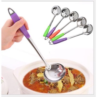 Muỗng, Thìa Múc Canh, Muỗng Thủng, Vá Lẩu Soup  Lòng Sâu CÁN NHỰA CHÓNG NÓNG , muôi vá múc canh p191-118