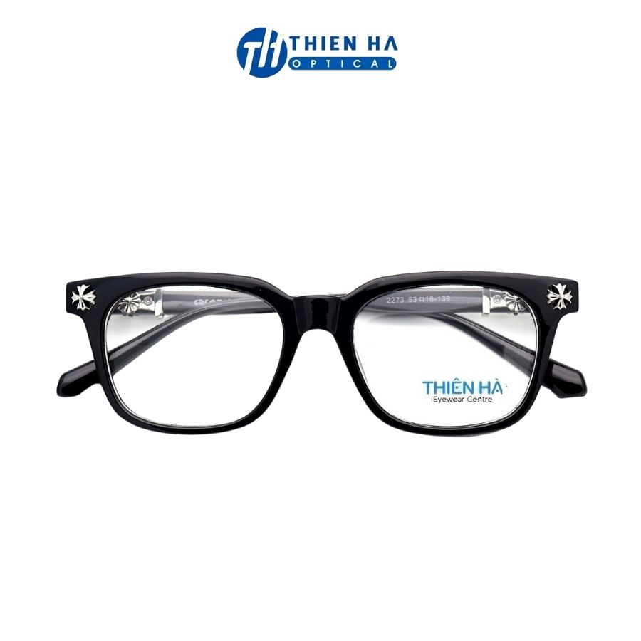 Gọng kính nam nữ Thiên Hà Optic dáng vuông,giả cận, cận,cá tính chất liệu nhựa nhẹ chắc chắn CH001 49 - 21 - 139 (mm