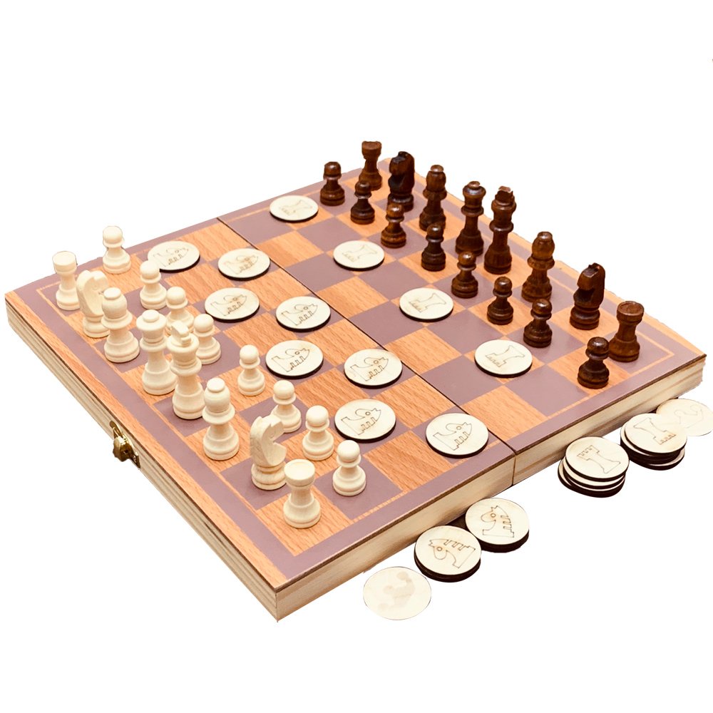Đồ Chơi Boardgame Benrikids Tổng Hợp Các Loại Cờ 2 Trong 1 Bằng Gỗ Tự Nhiên Cho Mọi Lứa Tuổi Rèn Luyện Tư Duy
