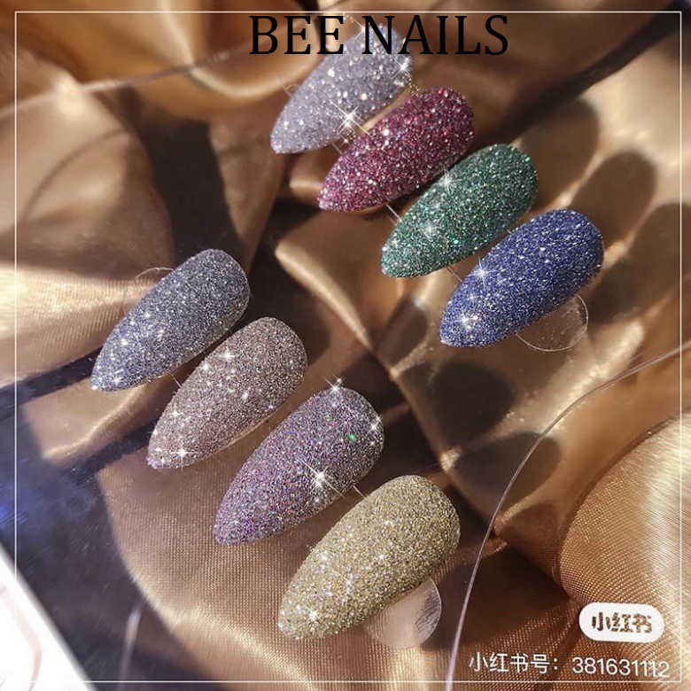 Nhũ rắc flash siêu sáng - Set 8 hũ, nhũ kim tuyến Thiên Di Nail