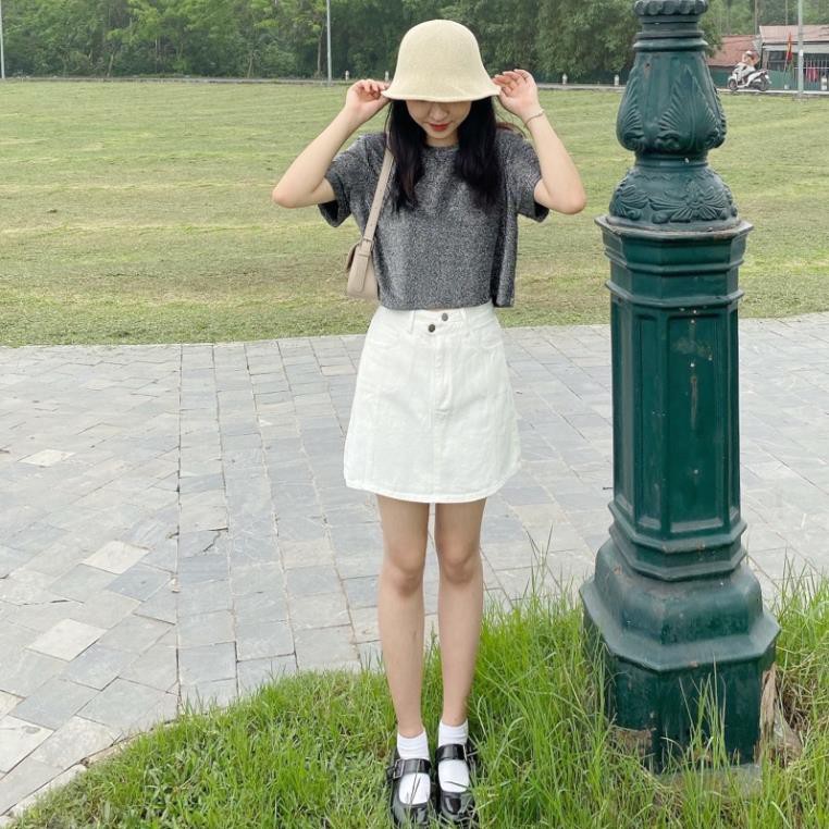 Chân Váy Kaki 2 cúc lệch ( lót quần )- Hàng Quảng Châu Ulzzang  2021 [ẢNH THẬT]