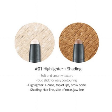 [Mã 66FMCGSALE hoàn 8% xu đơn 500K] Tạo khối 2 đầu Etude House Play 101 stick contour Duo