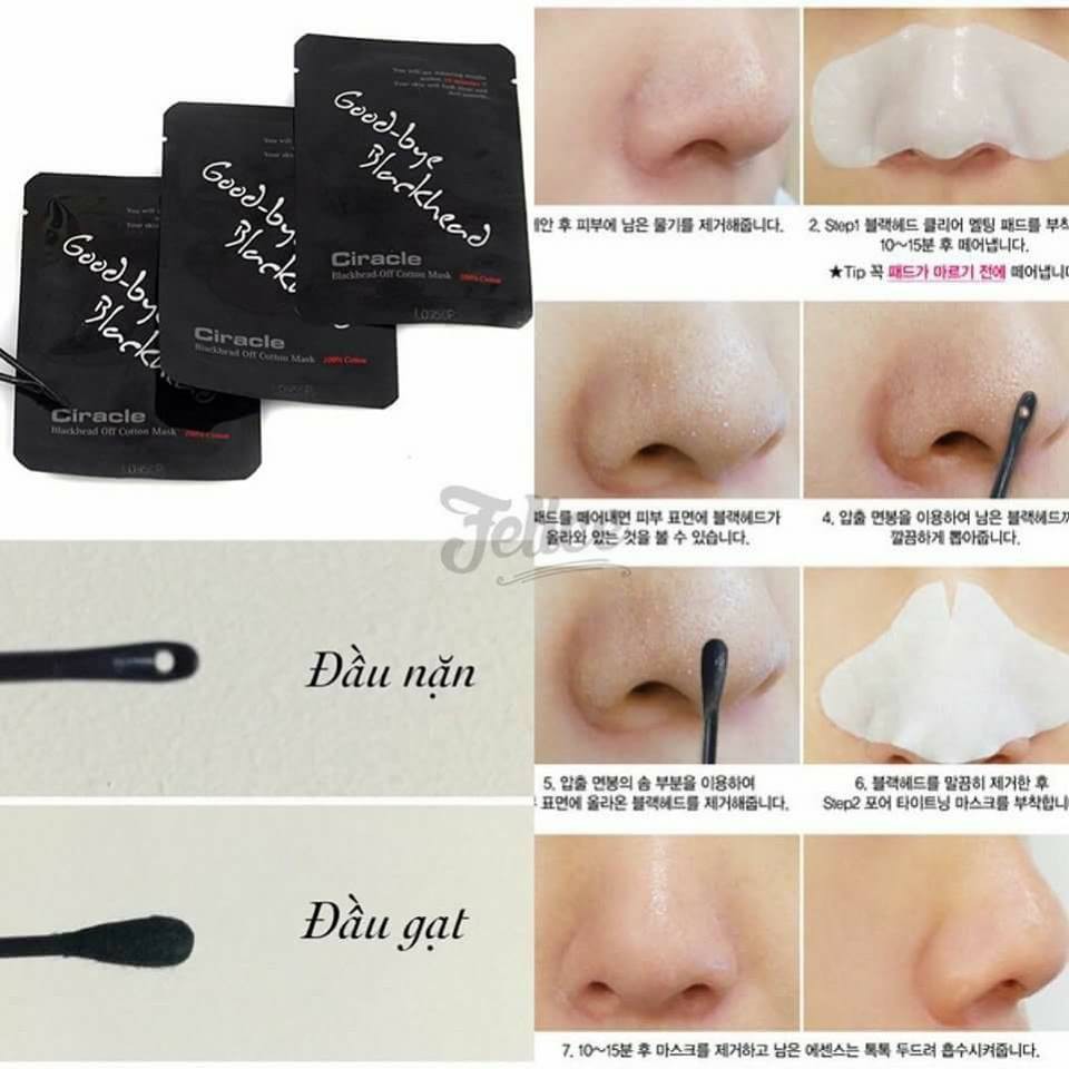 MẶT NẠ Goodbye Blackhead Ciracle - Blackhead Off Cotton Mask