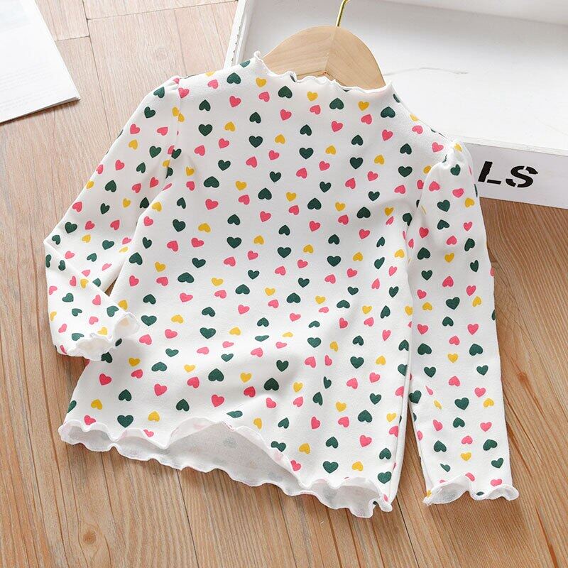 Áo Thun Tay Dài In Hình Trái Cherry Cho Bé Gái 2-6 Tuổi