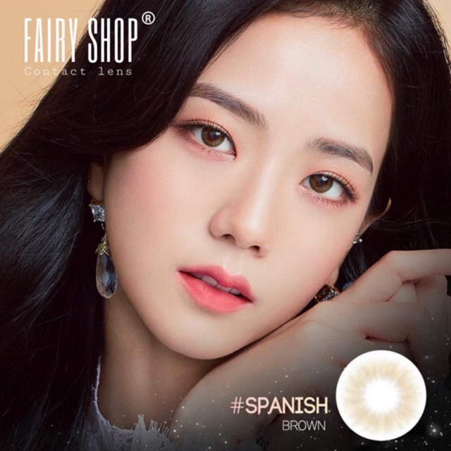 [Mã SKAMLTS27 giảm 10K đơn 0Đ] Áp tròng Spanish Brown 14.0mm - Kính Áp Tròng FAIRY SHOP CONTACT LENS độ cận 0 đến 8