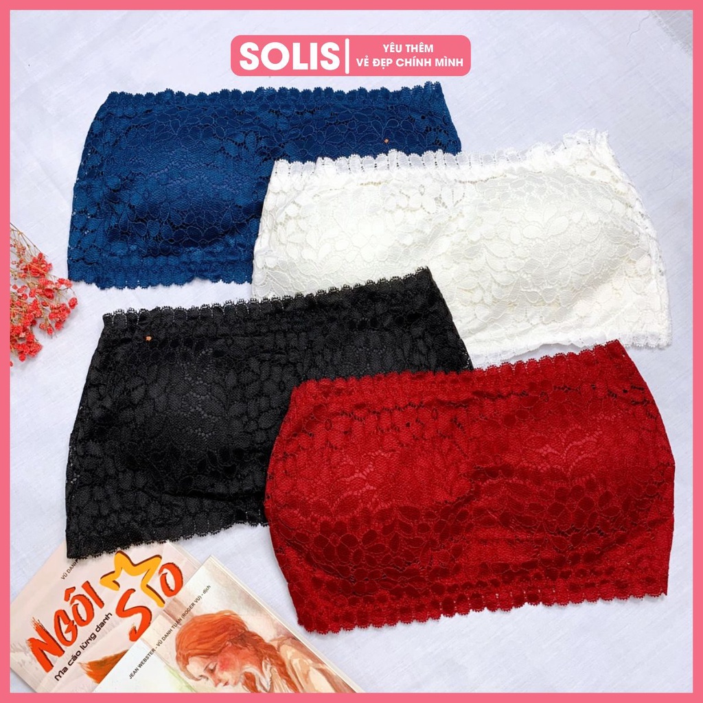 Áo ống quây Bralette ren cúp ngực có mút SOLIS MS 8814