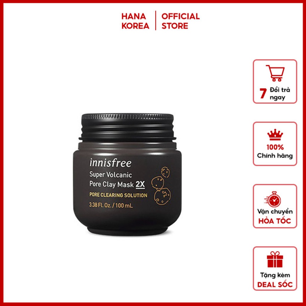 MẶT NẠ / Mặt nạ đất sét Super Volcanic Pore Clay Mask Innisfree