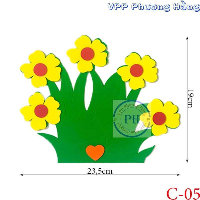 Bụi cỏ xốp trang trí mầm non và phòng cho bé ( loại thấp )