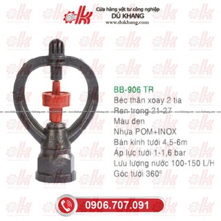 Béc tưới cây bb 906 rt 21 27