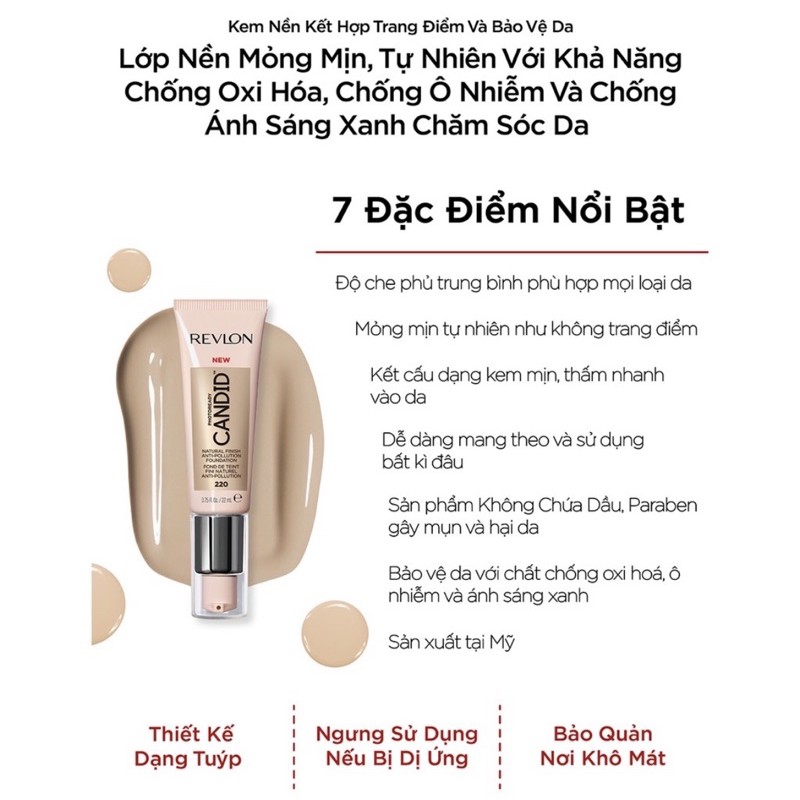 Kem nền chuyên nghiệp Revlon PhotoReady Candid™ Natural Finish Anti-pollution 22ml | BigBuy360 - bigbuy360.vn