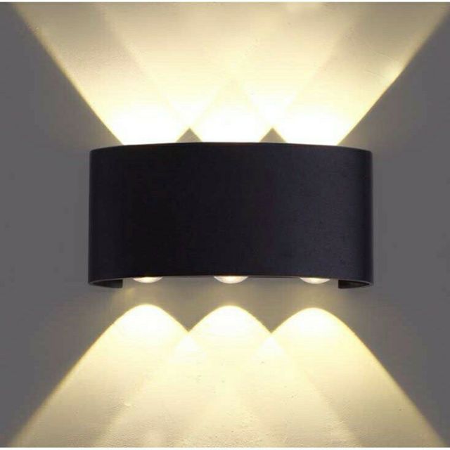 Đèn tường LED trang trí ngoài trời, trong nhà hắt 6 tia
