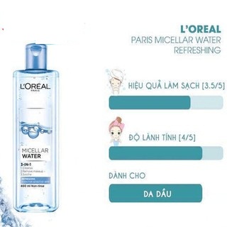 Nước tẩy trang L'Oreal Paris Micellar Water 3 in 1