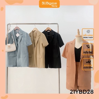 Set áo vest tay cộc + quần sooc BIGSIZE (55kg đến 95kg) - 21YBD28 - [BU Bigsize Young]
