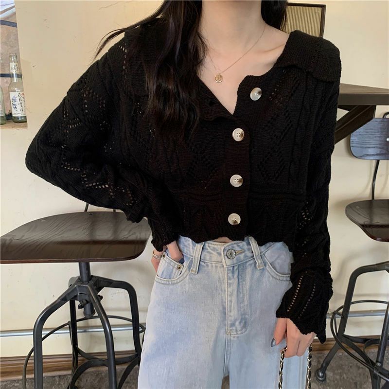 Áo Khoác Cardigan Thun Len Tay Dài Rằn Ri Ulzzang Thời Trang