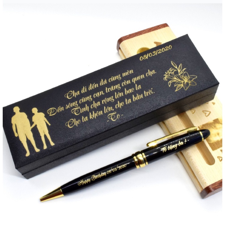 BÚT KHẮC TÊN  làm Quà tặng  Thầy cô, bạn bè...Tặng kèm hộp đựng