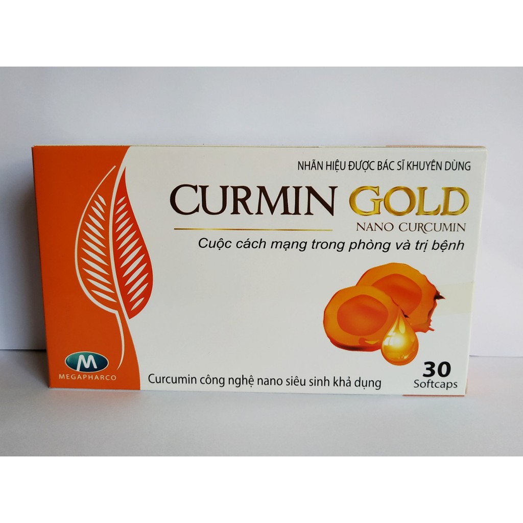 VIÊN UỐNG GIẢM ĐAU VIÊM LOÉT DẠ DẠY CURMIN GOLD - NANO CURCUMIN - CURMAGOLD - NGUYÊN LIỆU NHẬP KHẨU MỸ - HỘP 100 VIÊN