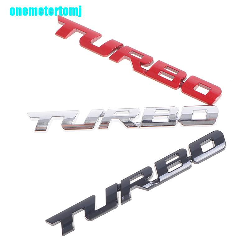 Miếng Dán Chữ Turbo 3d Bằng Kim Loại Trang Trí Xe Hơi