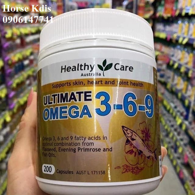 Dầu cá Healthy care omega 3-6-9 200 viên Của úc