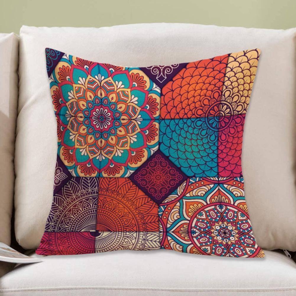 Áo Gối Được Làm Từ Vải Lanh Và Vải Cotton Theo Phong Cách Bohemian, Kích Thước 45x45cm