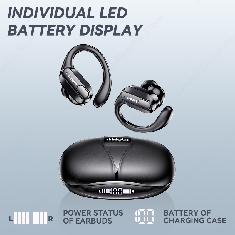 Original XT80 Lenovo Tai nghe không dây 5.3 Bluetooth Thể thao Bass thể thao Chống nước với micrô