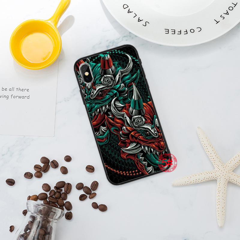 Ốp điện thoại mềm họa tiết hình xăm mặt nạ hanya cho iPhone 5 5S SE 2020 6 6S 7 8 Plus X