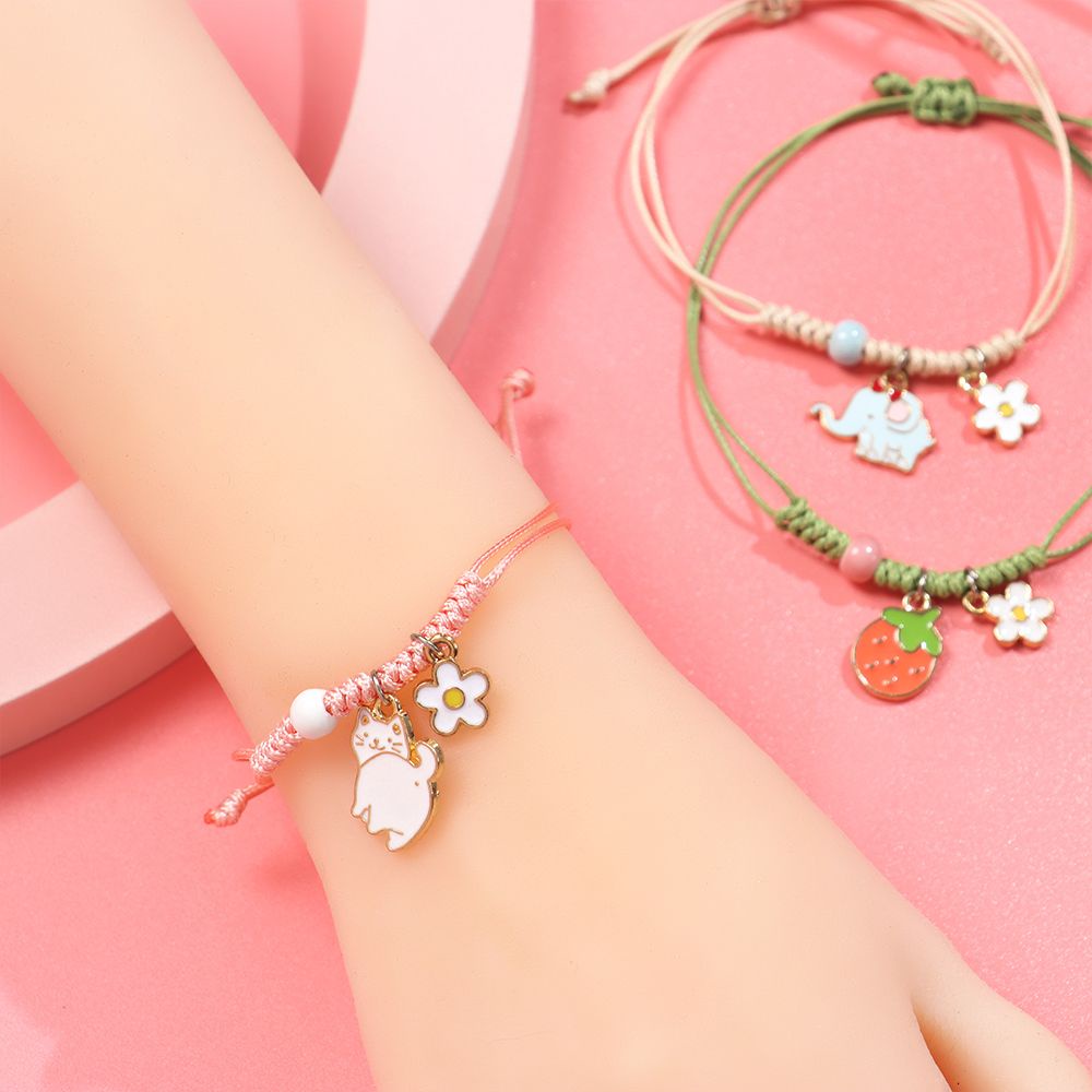 Vòng tay bằng vải dệt có thể điều chỉnh thiết kế dễ thương sáng tạo