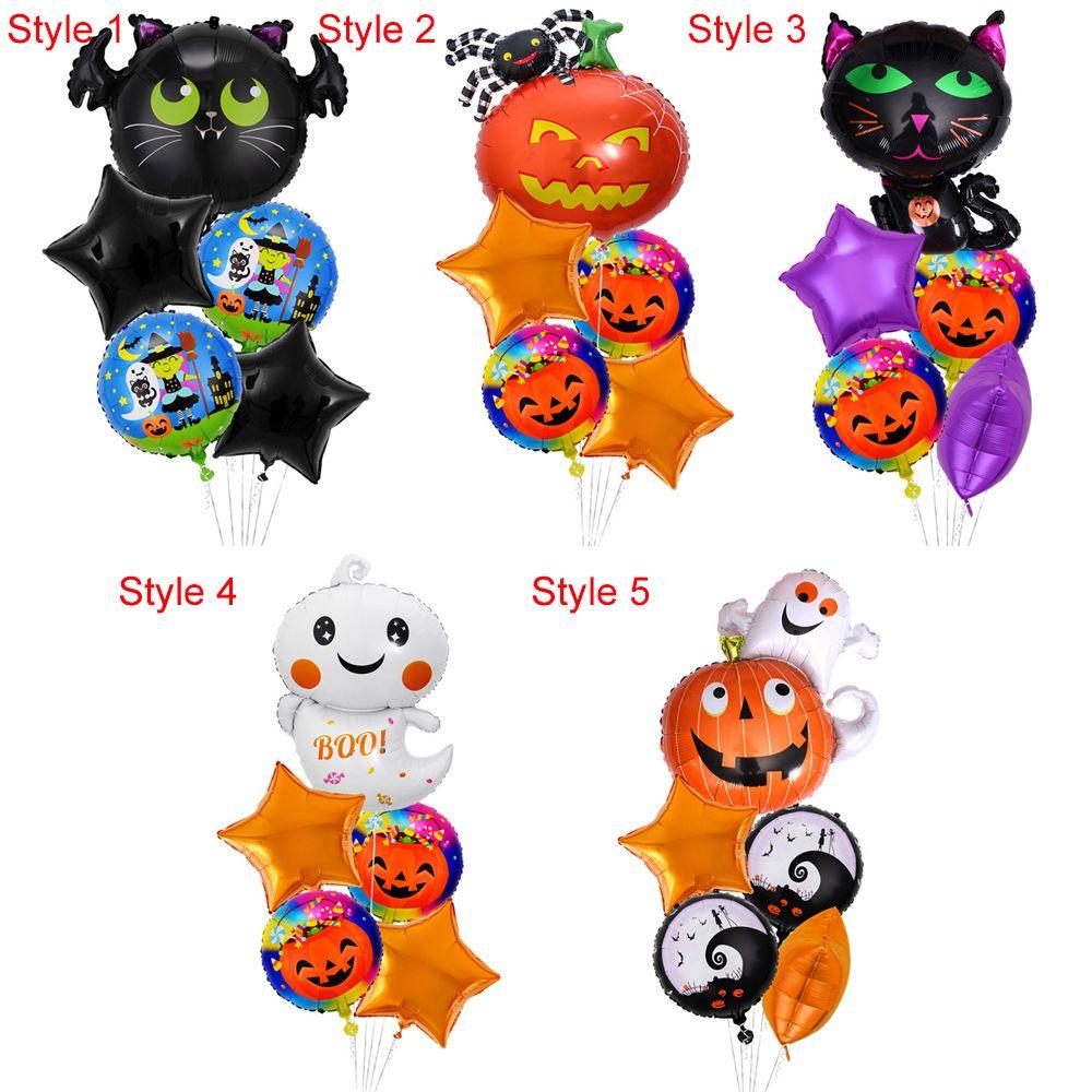 LAYOR1 Set 5 Bong Bóng Cao Su 40 Inch Trang Trí Halloween