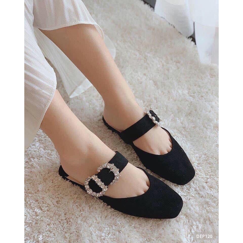 Giày sục, giày búp bê khuy đá mẫu mới 2020