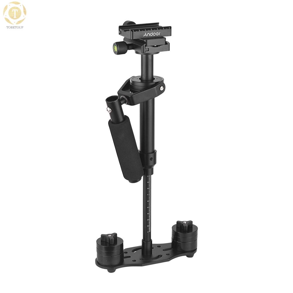 Gimbal cầm tay Andoer cố định máy ảnh với tấm nhả nhanh vít 1/4 inch cho camera DSLR DV GoPro Max sức tải 1.5kg