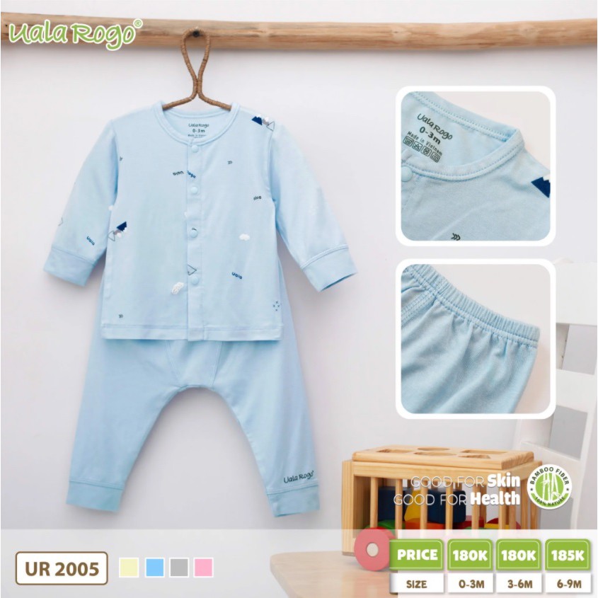 Bộ dài cài giữa Ualarogo vải sợi tre