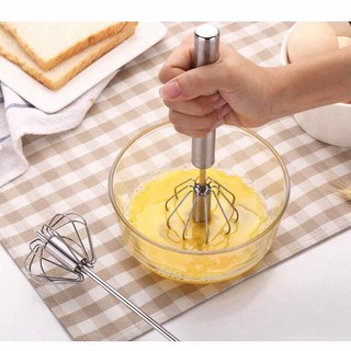 Cây Đánh Trứng Inox Có Trục Xoay Tự Động Nhỏ Gọn Tiện Dụng - br00324