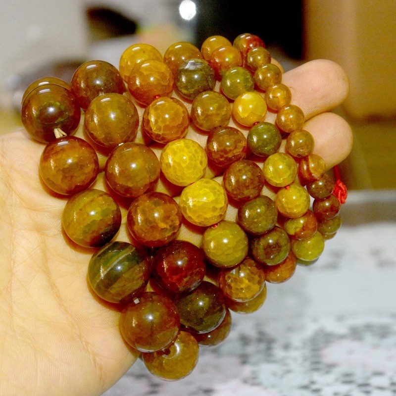 Vòng tay chuỗi đá mã não Vân rắn