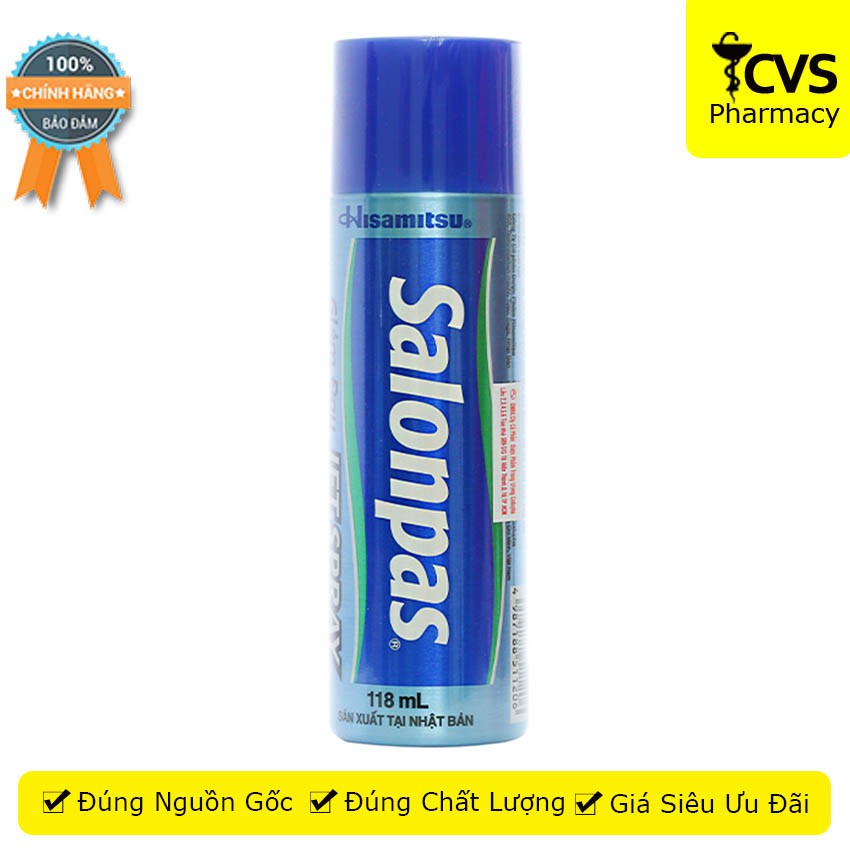 Chai xịt Salonpas Jet Spray 118ml - giảm đau nhức - cvspharmacy