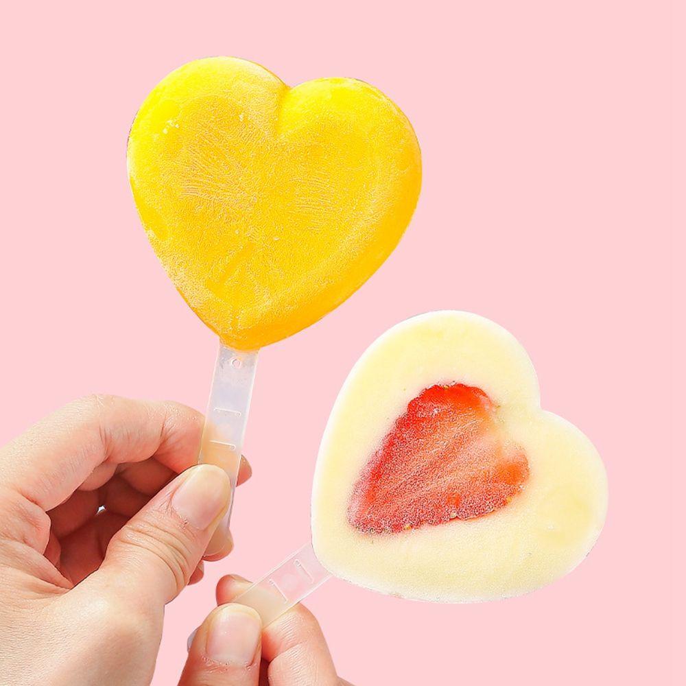 Khuôn Silicone Làm Kem / Bánh Tráng Miệng Thủ Công Hình Trái Tim Đáng Yêu