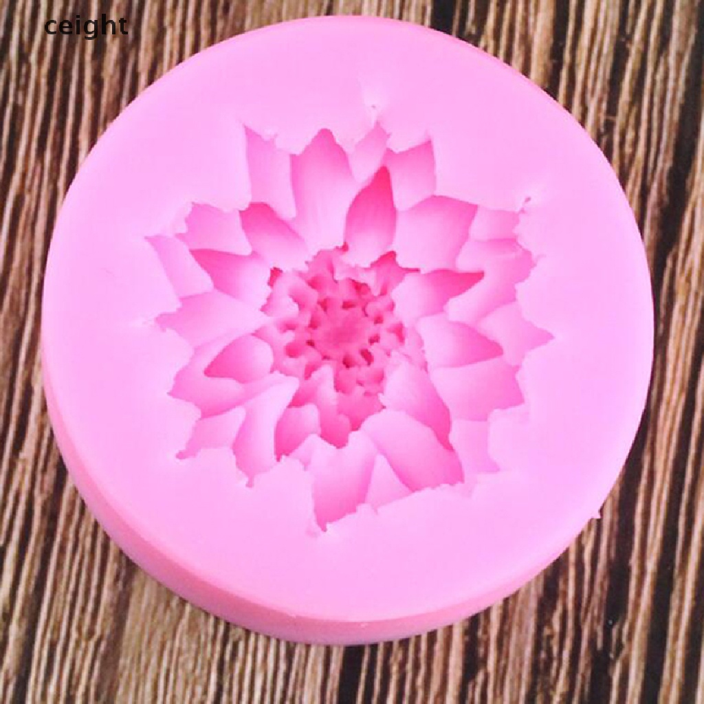 Khuôn silicone làm xà phòng bánh trang trí DIY tạo hình bông hoa cúc resin