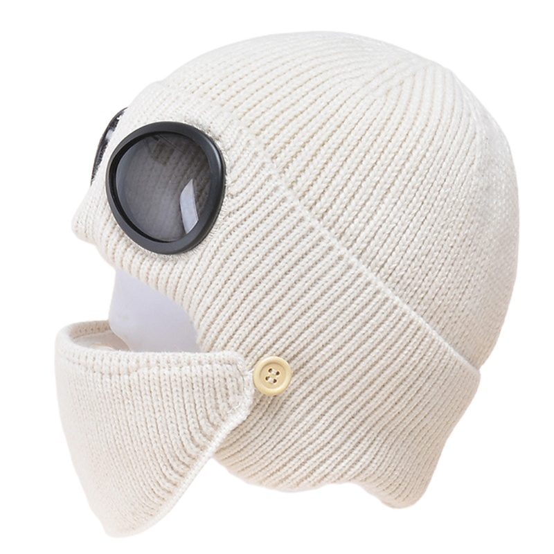 Kính Bảo Vệ Mặt Và Mũ Len Dày Dặn Chống Gió Khi Trượt Tuyết