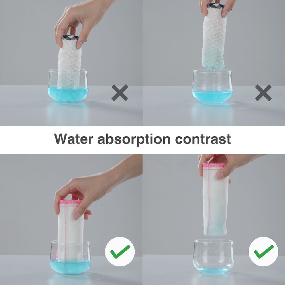 Set 1 / 5 Khăn Lau Chén Dĩa 8 Lớp Cotton Chống Dính Dầu Có Thể Tái Sử Dụng