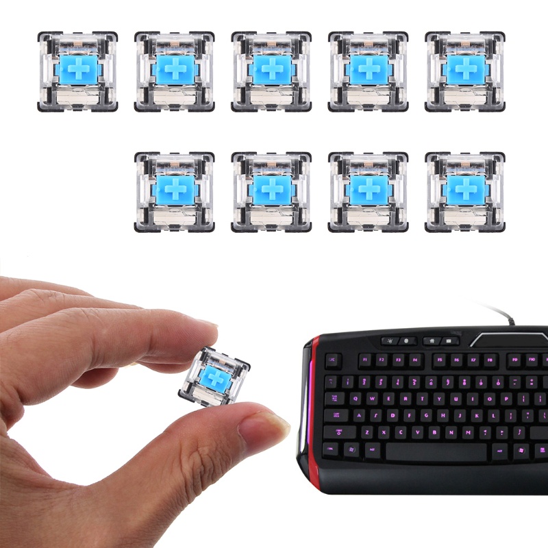 Set 10 Công Tắc Trục Bàn Phím Cơ Cherry MX Màu Xanh Dương