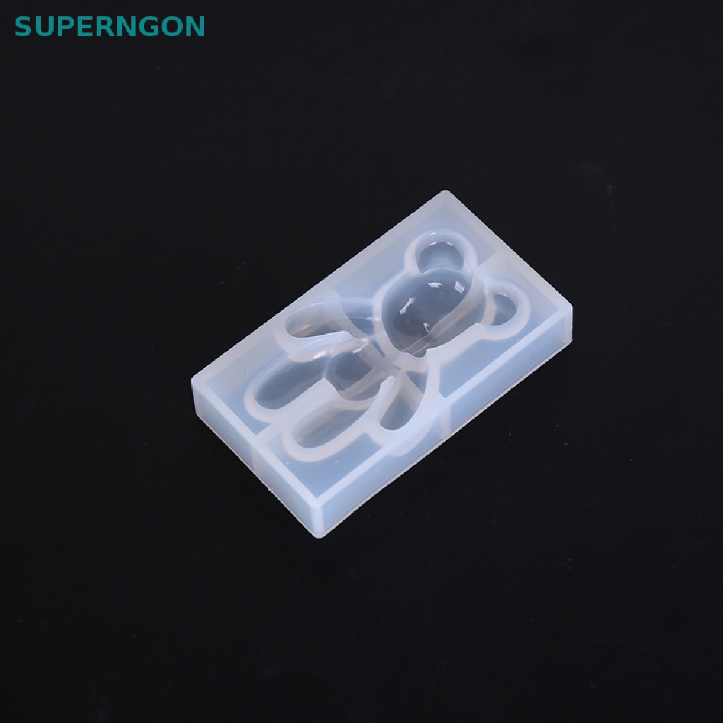 Superngon Khuôn Silicon Làm Trang Sức Resin UV Hình Gấu DIY