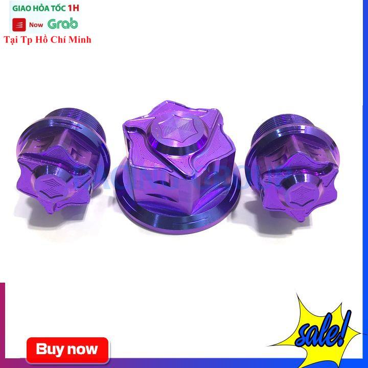 Combo 3 Ốc Chảng Ba Siêu Cứng Gr5 Titan - Lục Bảo Cho Xe Satria &amp; Raider Fi