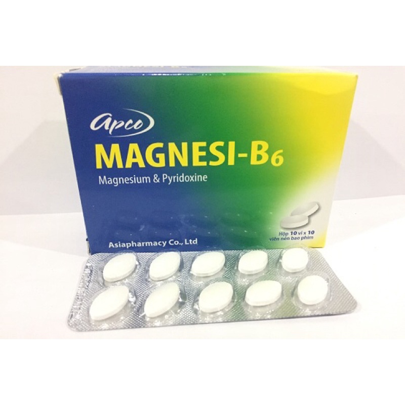 viên uống magnesi b6 hỗ trợ giảm mệt mỏi, đau đầu (hộp 100 viên apco )