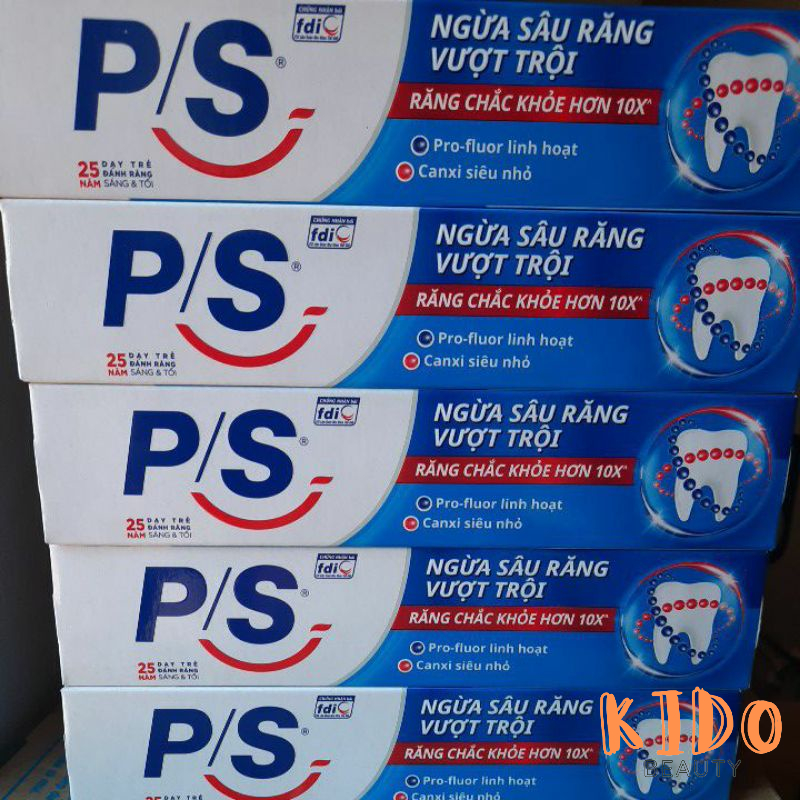 Kem Đánh Răng P/S Bảo Vệ 123 Trà Xanh/ Chăm Sóc Toàn Diện 190g | KĐR Than Hoạt Tính/ Ngừa Sâu Răng Vượt Trội 180g