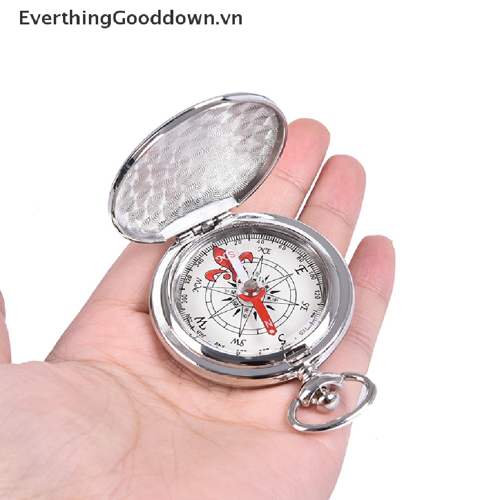Everthinggooddown Đồng Hồ Bỏ Túi La Bàn Hướng Đi Bộ Đường Dài Có Móc Khóa