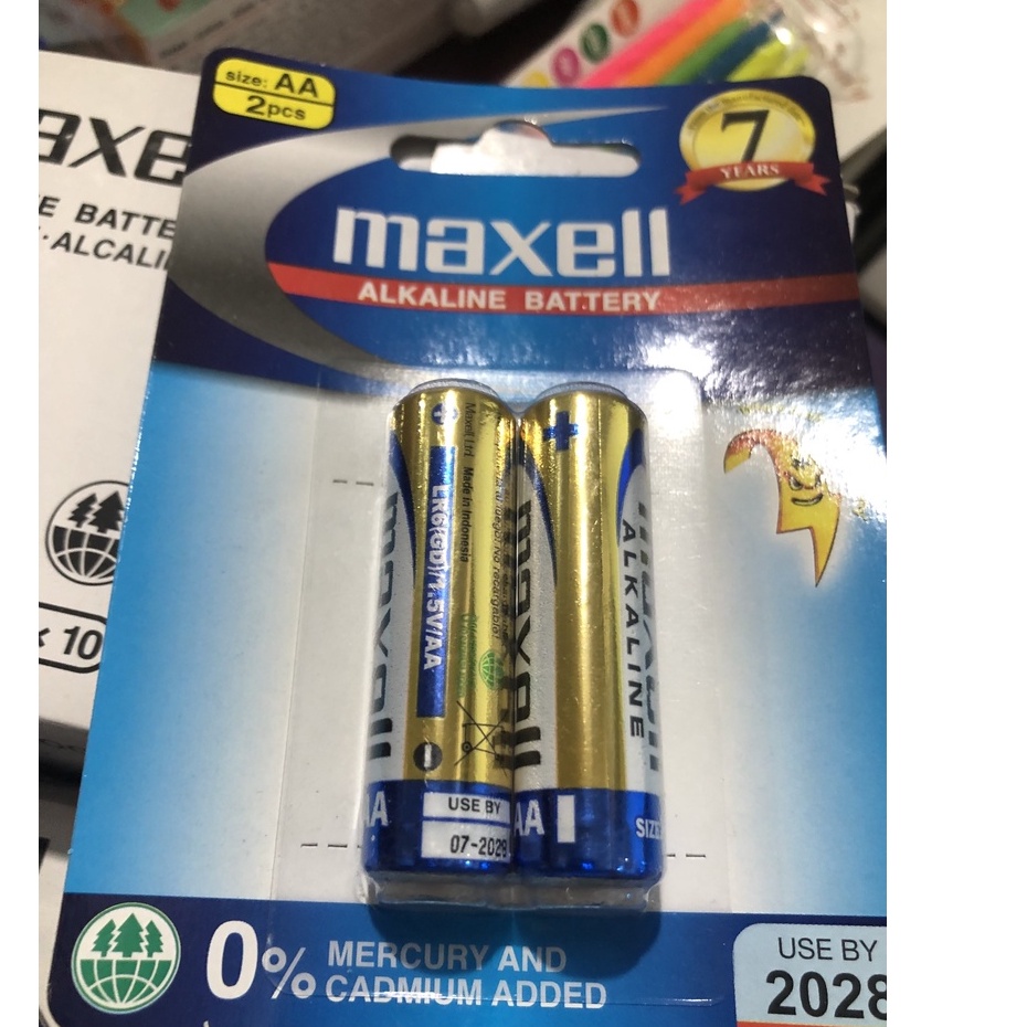 Pin AA và AAA Maxell alkaline 2 viên Chính Hãng