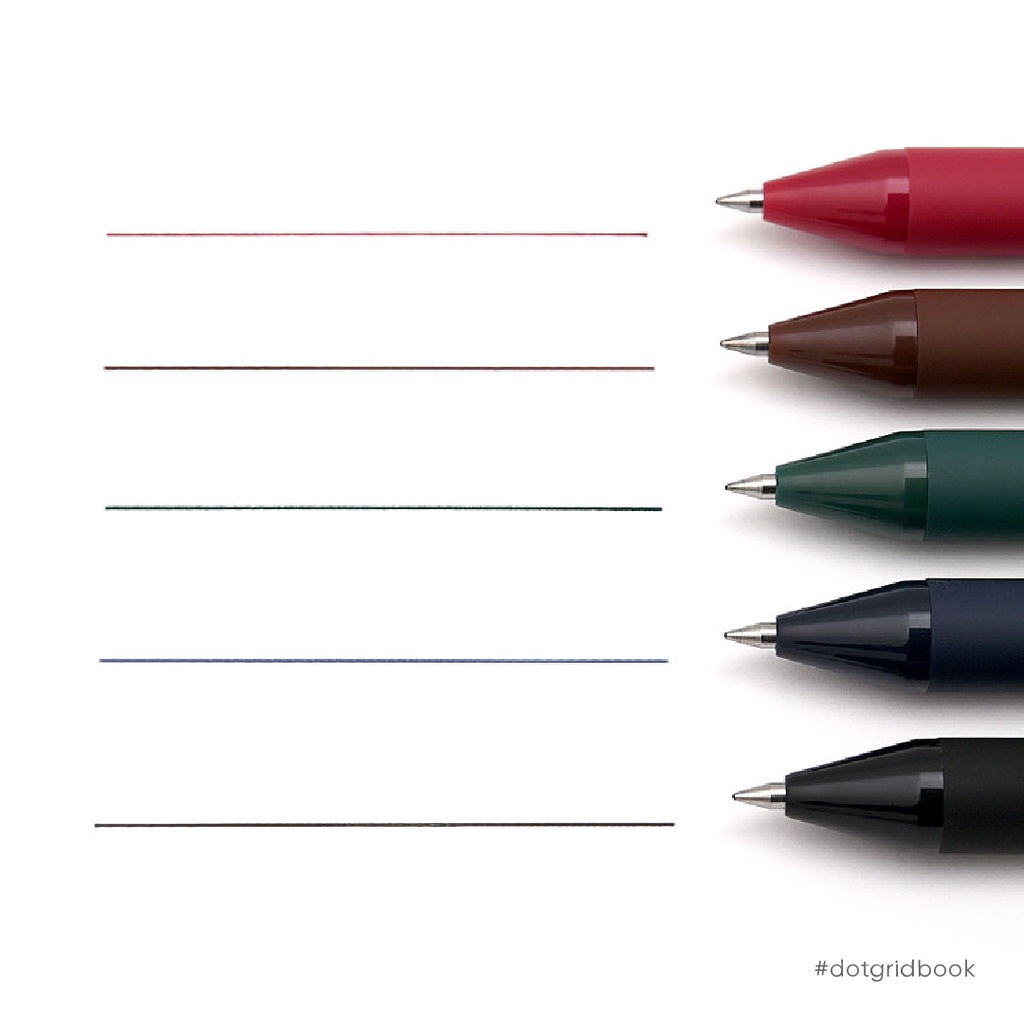 Ruột thay cho bút bi gel KACO PURE - Bộ 5 màu Retro ngòi 0.5mm