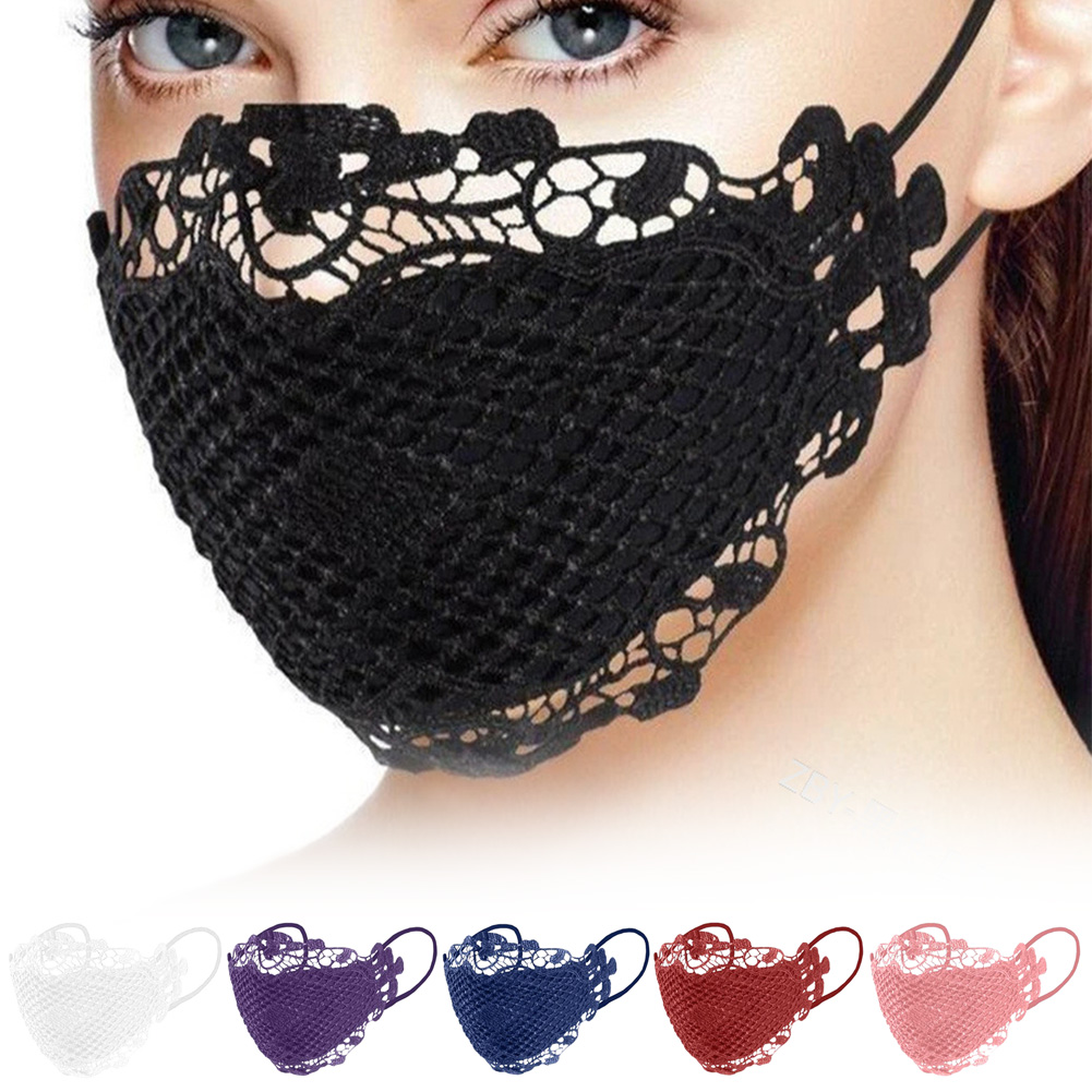 [Hàng mới về] Khẩu trang vải ren chống nắng thời trang