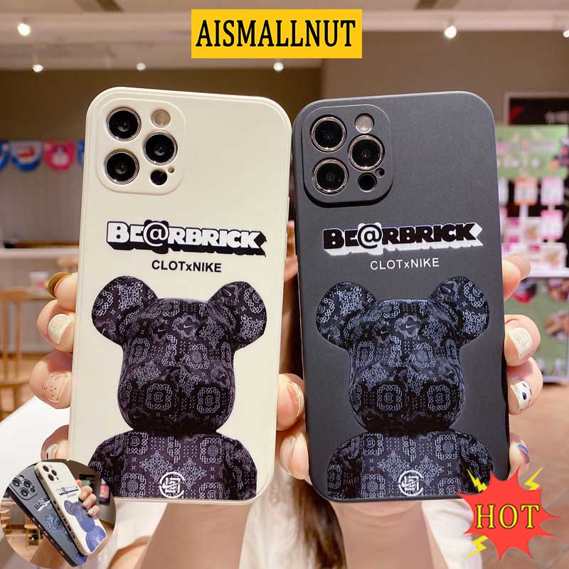 Ốp điện thoại họa tiết gấu Violent dễ thương bảo vệ camera cho iPhone 6 6S 7 8 Plus X XS XR XSMAX 11 12 Pro Max
