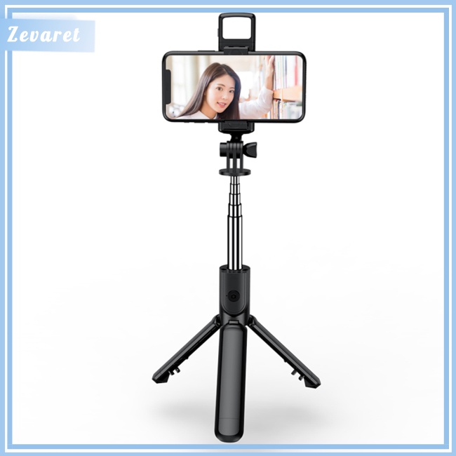 Gậy Selfie Zevaret S03s Không Dây Kết Nối Bluetooth Có Đèn Mini Mở Rộng Cho Điện Thoại